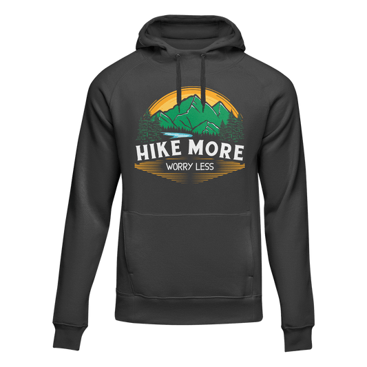 Outdoorzees Hike More Worry Less Adult Fleece Hoodie