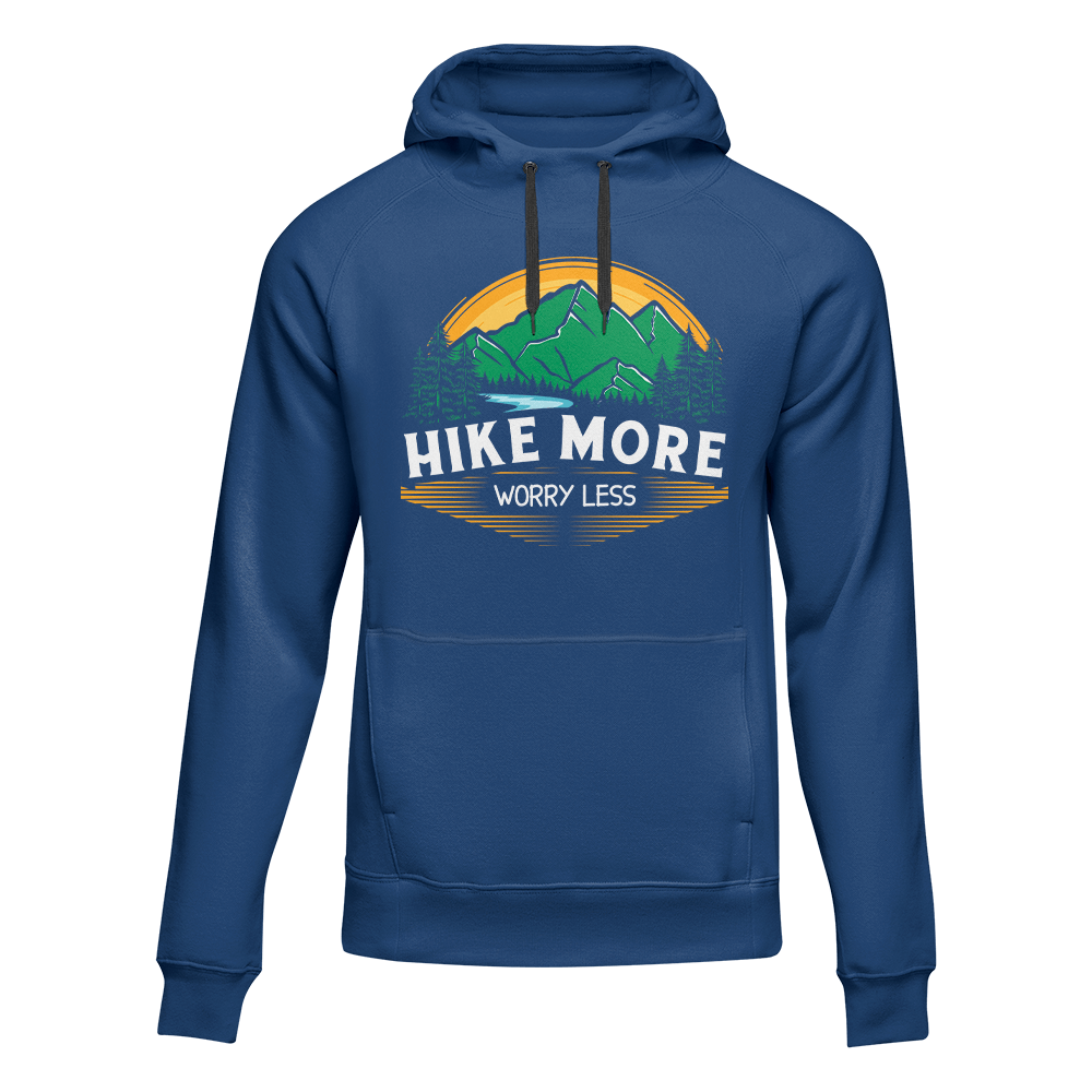 Outdoorzees Hike More Worry Less Adult Fleece Hoodie
