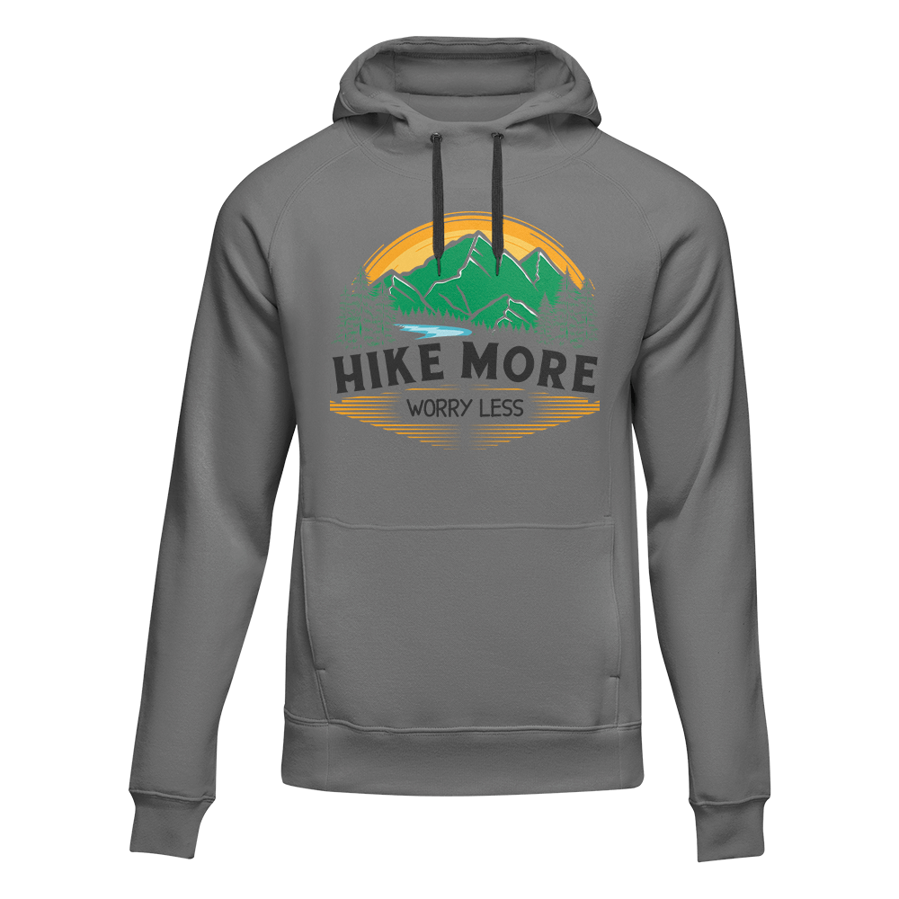 Outdoorzees Hike More Worry Less Adult Fleece Hoodie