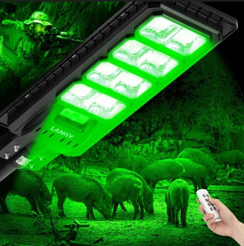 Langy Powereful Solar Green Feeder Light for Hunting-25,000 lumens