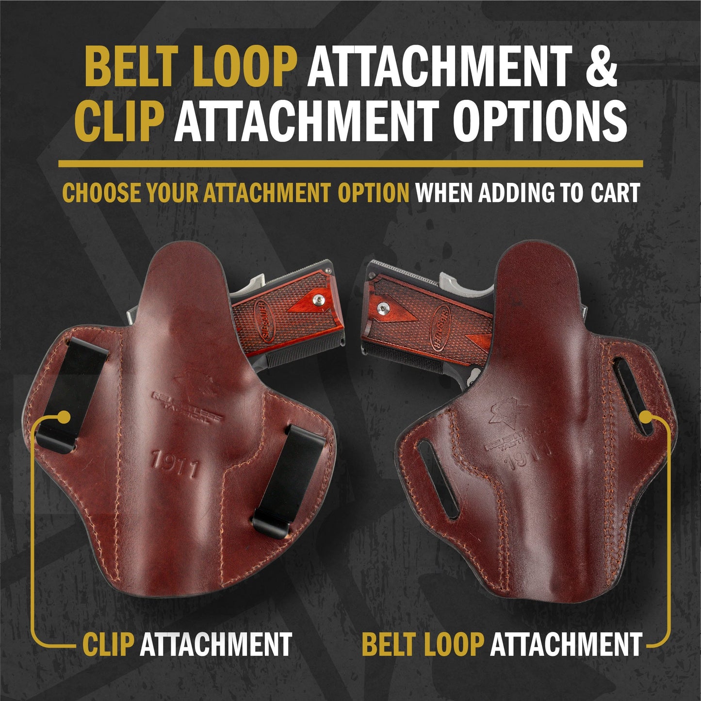 Relentless Tactical Ultimate Leather Holster 2 Slot OWB | Made in USA | Lifetime Warranty | Fits most 1911 Style Handguns