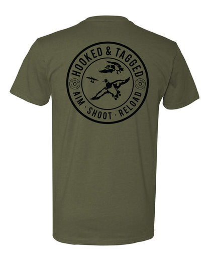 Hooked & Tagged - Aim. Shoot. Reload. T - Shirt - Angler's Pro Tackle & Outdoors