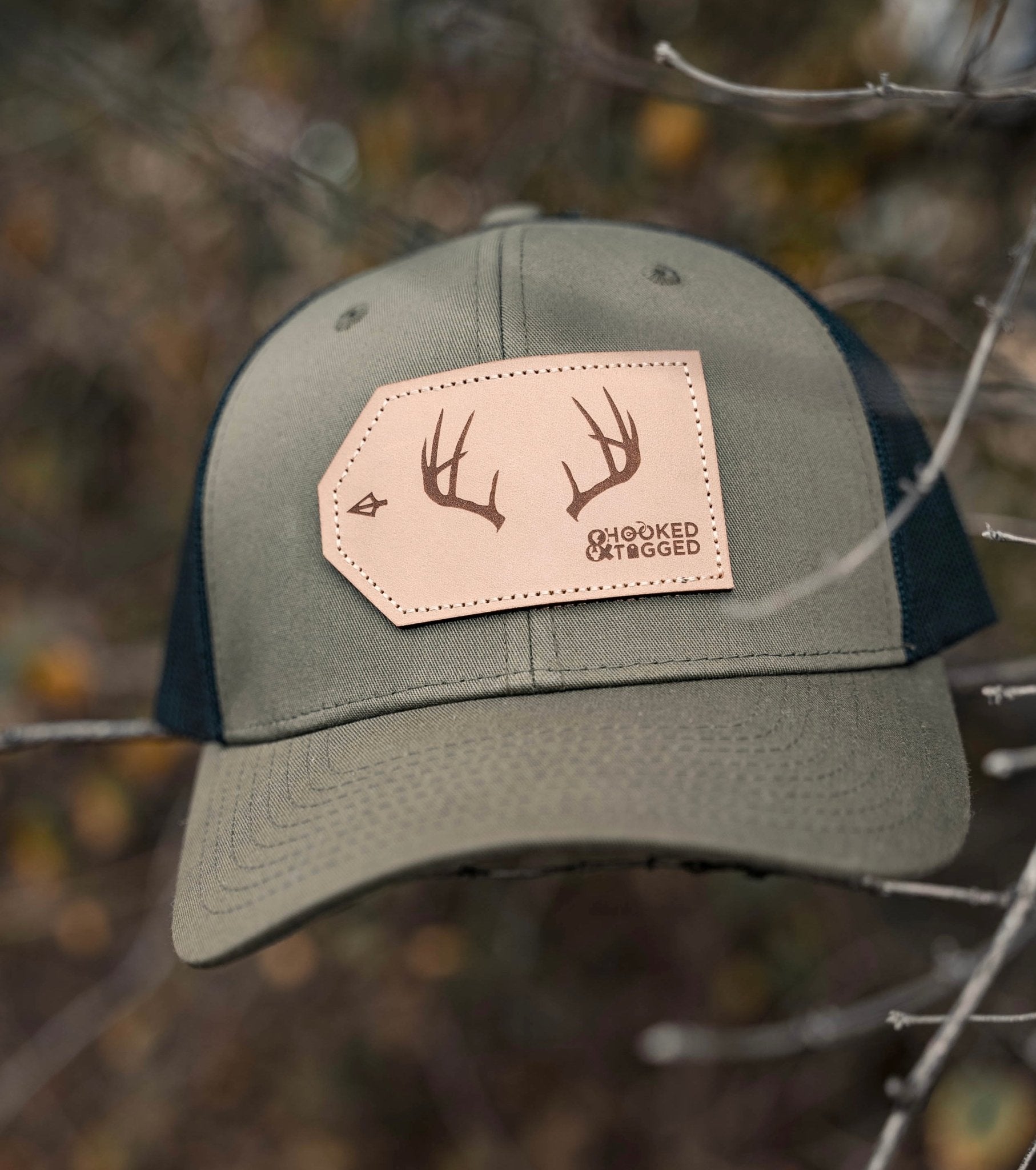 Hooked & Tagged - Buck Antler Patch Hat - Angler's Pro Tackle & Outdoors