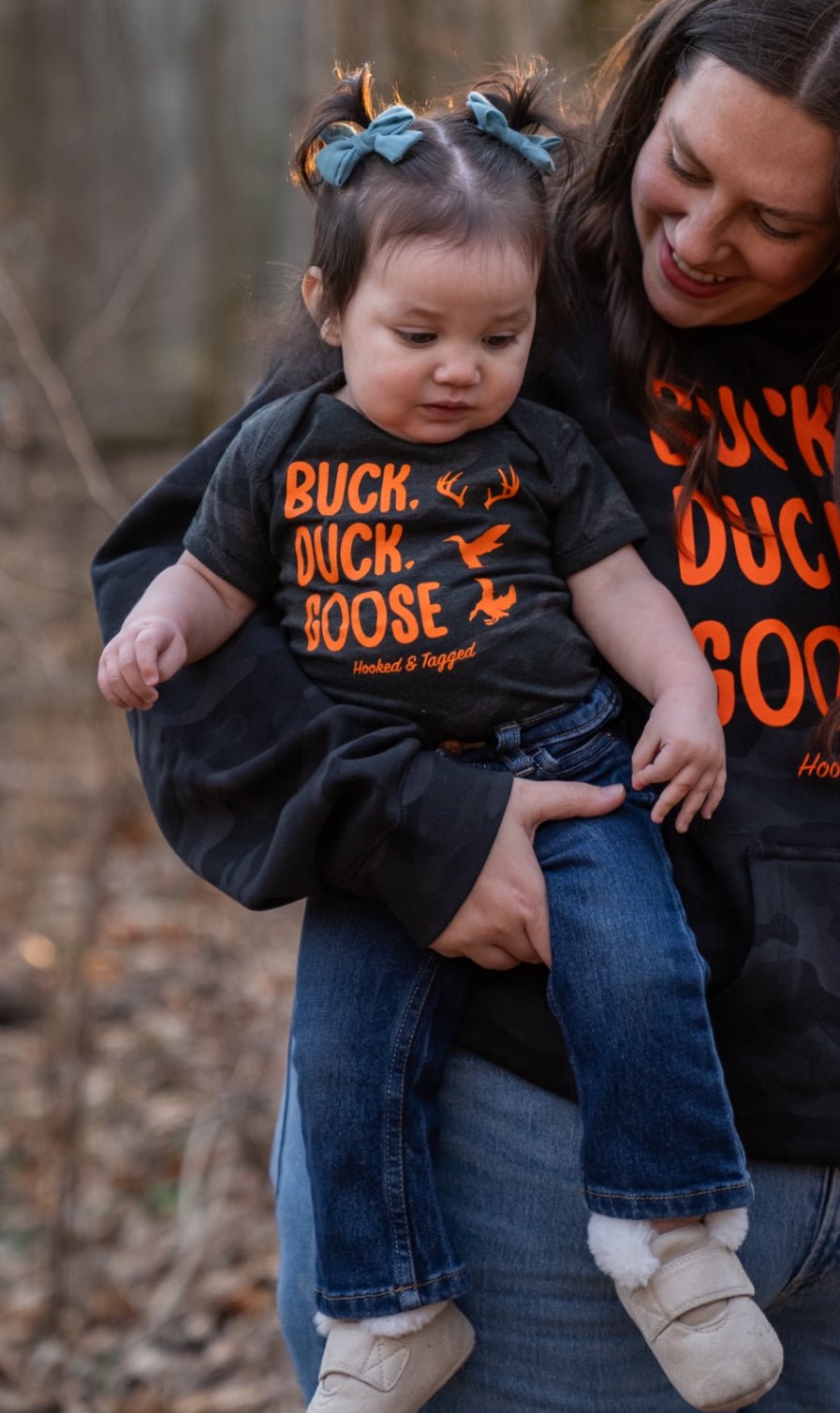 Hooked & Tagged - Buck, Duck, Goose Onesie - Angler's Pro Tackle & Outdoors