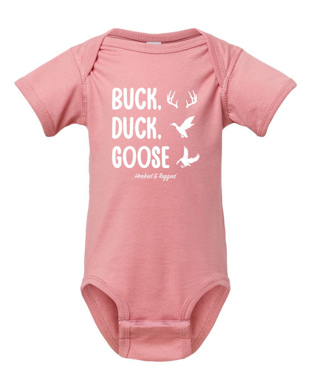 Hooked & Tagged - Buck, Duck, Goose Onesie - Angler's Pro Tackle & Outdoors