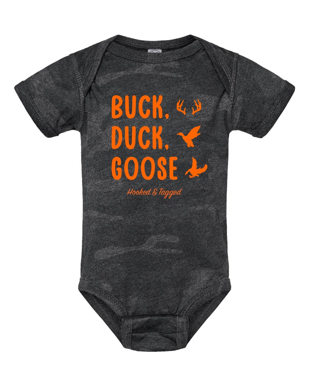 Hooked & Tagged - Buck, Duck, Goose Onesie - Angler's Pro Tackle & Outdoors