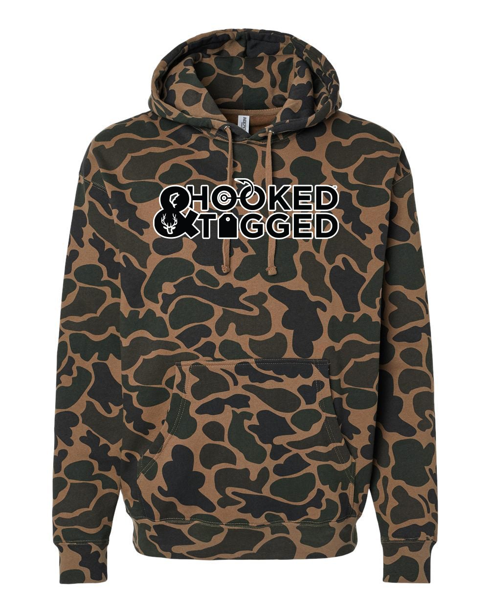 Hooked & Tagged - Old School Camo Logo Hoodie - Angler's Pro Tackle & Outdoors