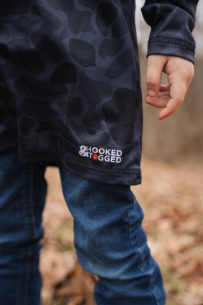 Hooked & Tagged - Youth Old School Camo Performance Hoodies - Angler's Pro Tackle & Outdoors
