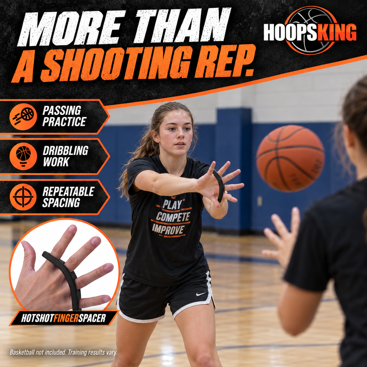 HoopsKing Hot Shot Basketball Finger Spacing Training Aid