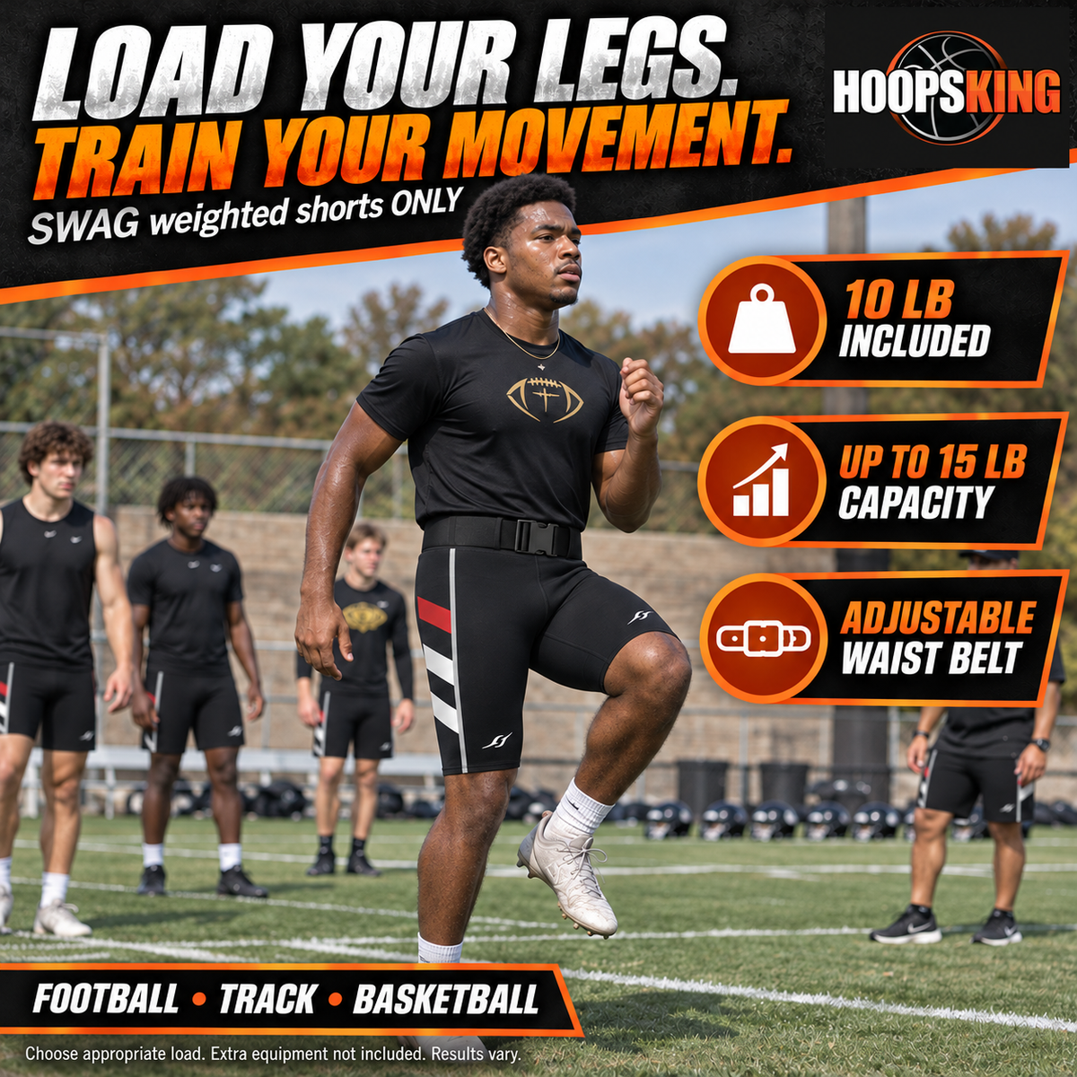 HoopsKingS.W.A.G. Weighted Training Shorts