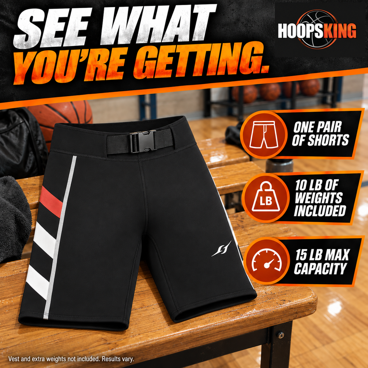 HoopsKingS.W.A.G. Weighted Training Shorts