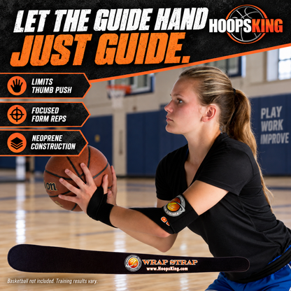 HoopsKing Wrap Strap (Off Hand) | Basketball Shooting Aid