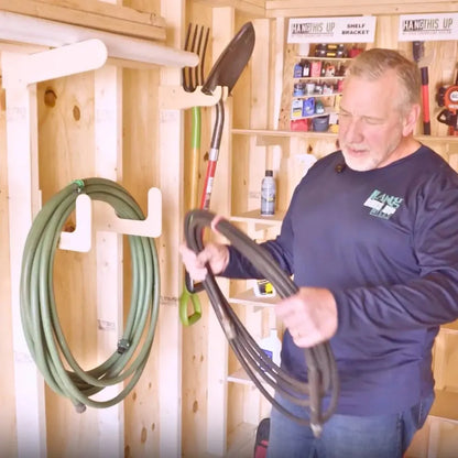 HangThis Up - Hose Organizer, Shed organization, Yard tool Storage Shed, garden tool