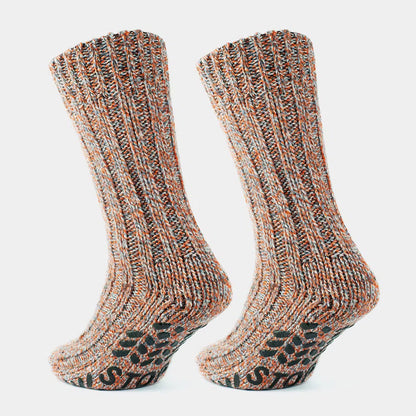 GoWith Women's Merino Crew Non-Slip Grip Cabin & Christmas Socks