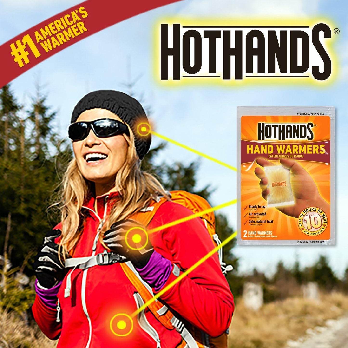 HotHands Hand Warmers - Long Lasting Safe Natural Odorless Air Activated Warmers - Up to 10 Hours of Heat - 10 Pair Pack - Angler's Pro Tackle & Outdoors