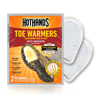 HotHands Toe Warmers - Long Lasting Safe Natural Odorless Air Activated Warmers - Up to 8 Hours of Heat - 40 Pair - Angler's Pro Tackle & Outdoors