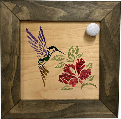 Bellewood Designs - Wooden Gun Safe with Hummingbird and Hibiscus
