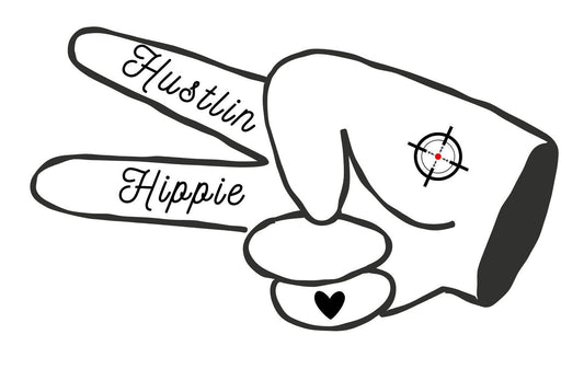 Hustlin Hippie America's Backbone T-Shirt- WHITE