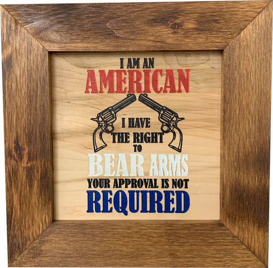 Bellewood Designs - Patriotic 2nd Amendment I Have The Right To Bear Arms Hidden Gun Storage Firearm Concealment Wall Decor
