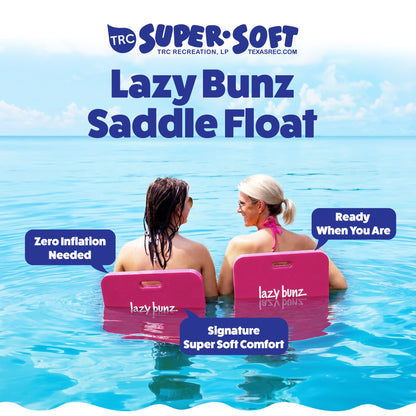 TRC Recreation Lazy Bunz Foam Water Saddle Swimming Pool Float, Flamingo Pink