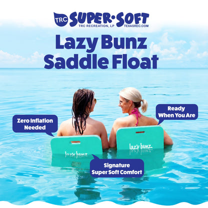 TRC Recreation Lazy Bunz Foam Saddle Swimming Lounger Pool Float, Mint Green