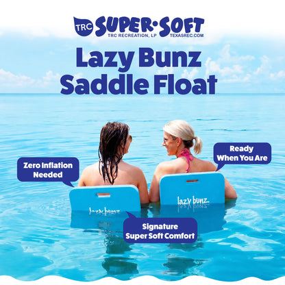 TRC Recreation Lazy Bunz Foam Water Saddle Swimming Pool Float, Marina Blue
