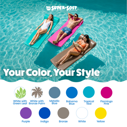 TRC Recreation Sunsation 70 Inch Foam Raft Lounger Pool Float, Teal (2 Pack)