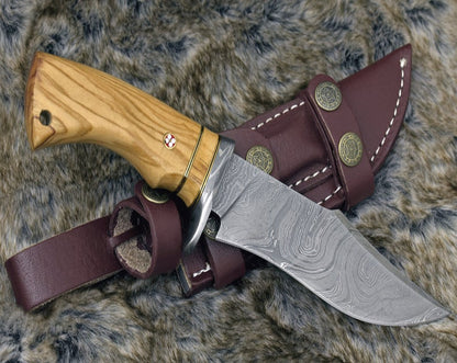 KBS Knives Olive Wood Handle Hunting Knife