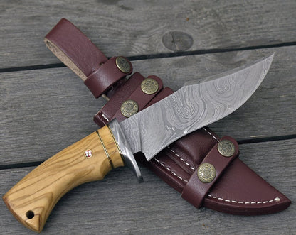 KBS Knives Olive Wood Handle Hunting Knife