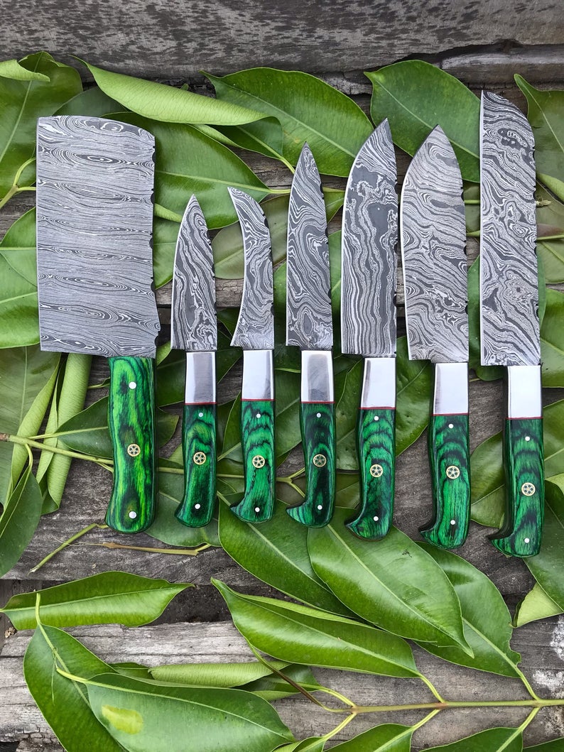 KBS Knives DAMASCUS STEEL KITCHEN KNIVES SET