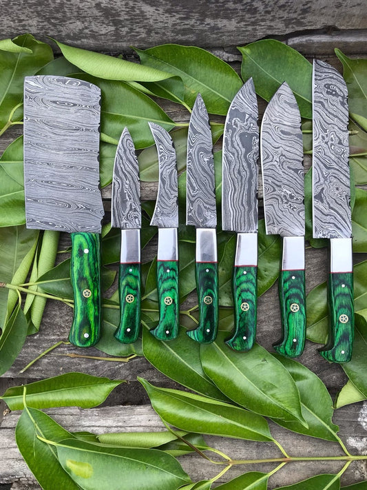 KBS Knives DAMASCUS STEEL KITCHEN KNIVES SET