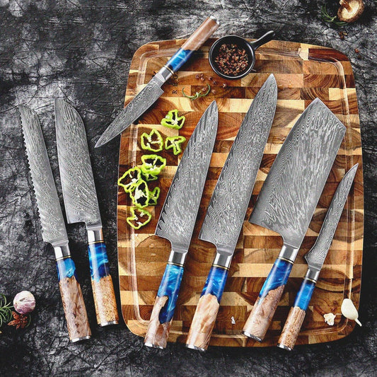 KBS Knives DAMASCUS STEEL KITCHEN KNIVES SET