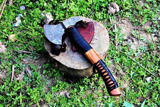 KBS Knives Damascus Steel Handamde Tomahawk