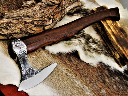 KBS Knives Custom Handmade Hand Forged Carbon Steel Tomahawk