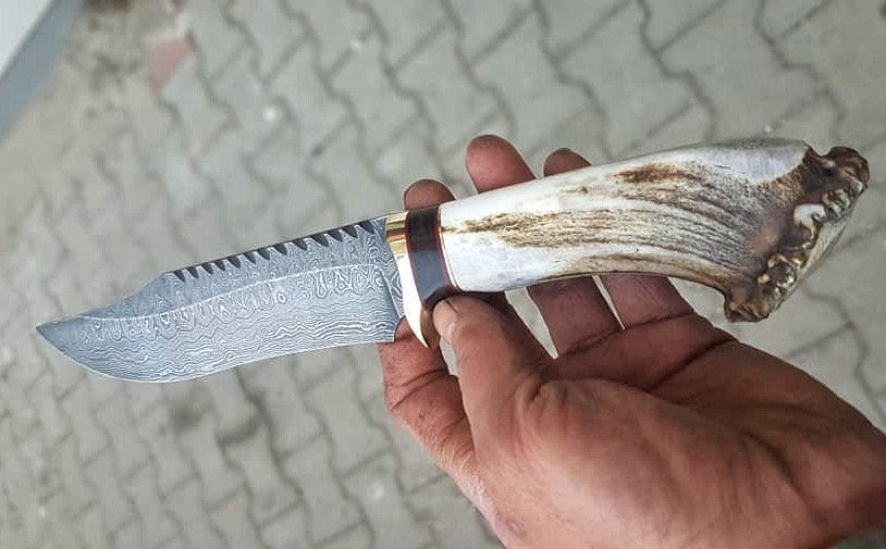 KBS Knives DAMASCUS HUNTING BOWIE KNIFE