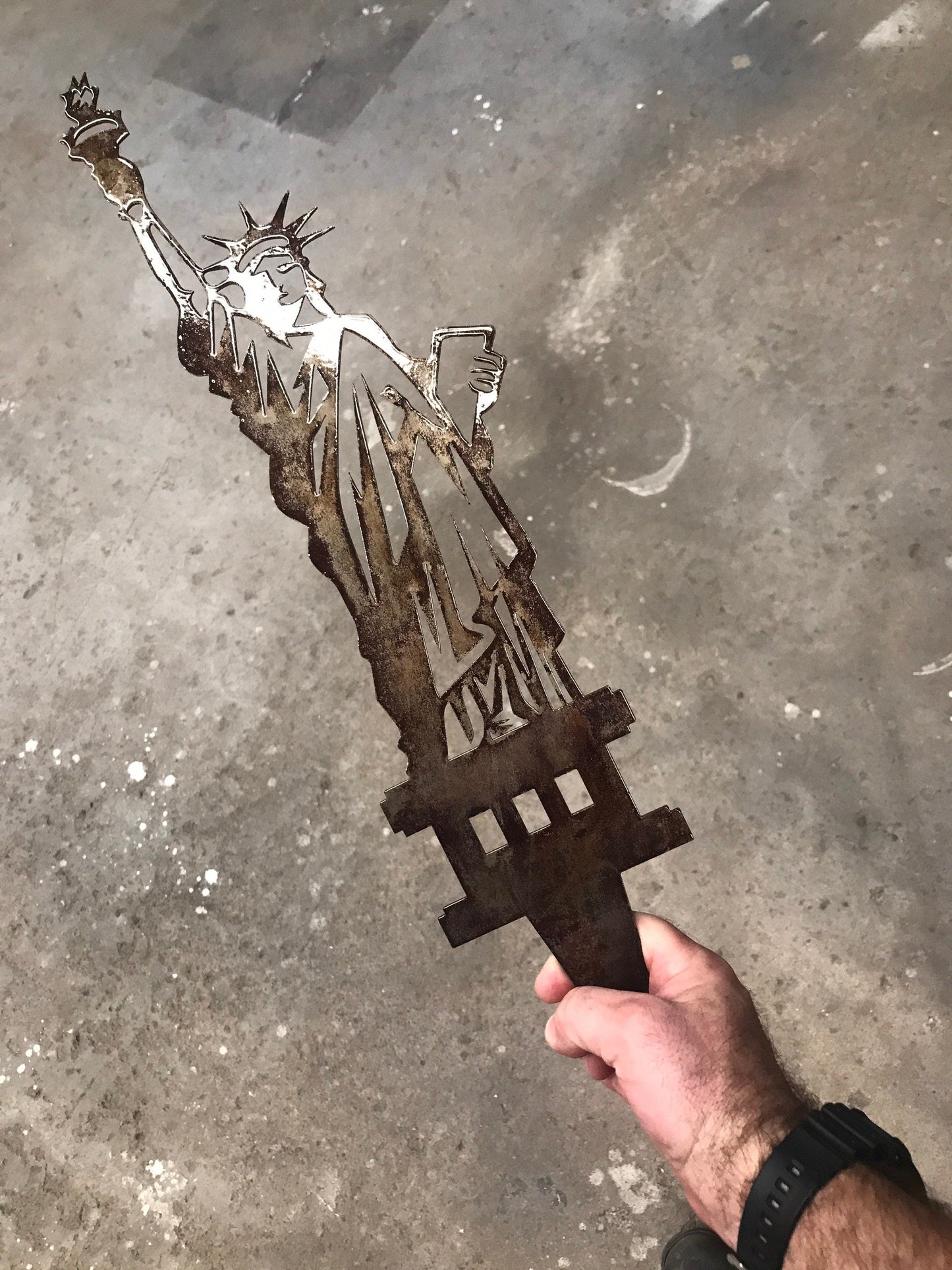 Lewis Design Co Statue of Liberty Garden Stake, Garden Sign, Metal Garden Sign. Outdoor Sign, Patriotic, 4th of July, Patriotic Yard Art, America, USA