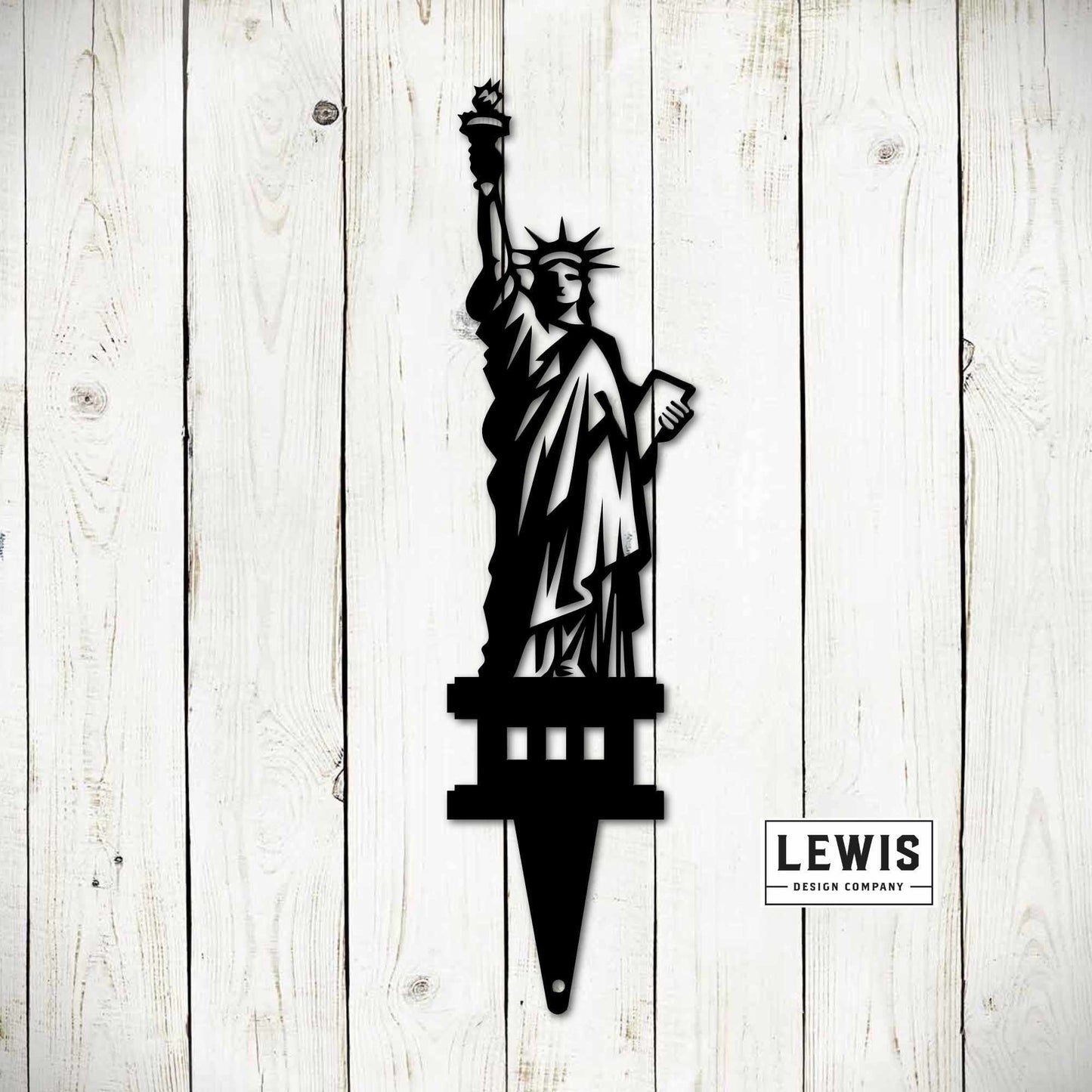 Lewis Design Co Statue of Liberty Garden Stake, Garden Sign, Metal Garden Sign. Outdoor Sign, Patriotic, 4th of July, Patriotic Yard Art, America, USA