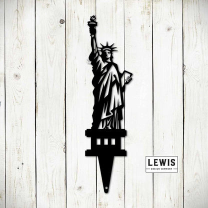 Lewis Design Co Statue of Liberty Garden Stake, Garden Sign, Metal Garden Sign. Outdoor Sign, Patriotic, 4th of July, Patriotic Yard Art, America, USA