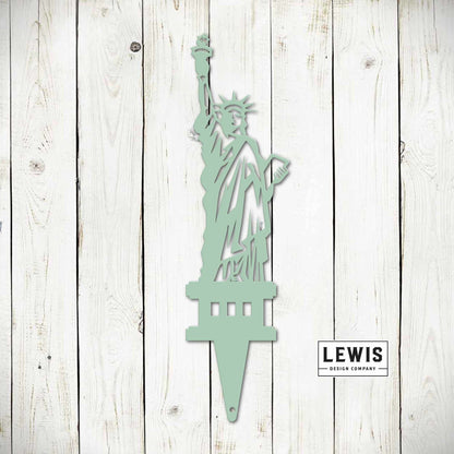 Lewis Design Co Statue of Liberty Garden Stake, Garden Sign, Metal Garden Sign. Outdoor Sign, Patriotic, 4th of July, Patriotic Yard Art, America, USA