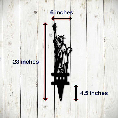Lewis Design Co Statue of Liberty Garden Stake, Garden Sign, Metal Garden Sign. Outdoor Sign, Patriotic, 4th of July, Patriotic Yard Art, America, USA