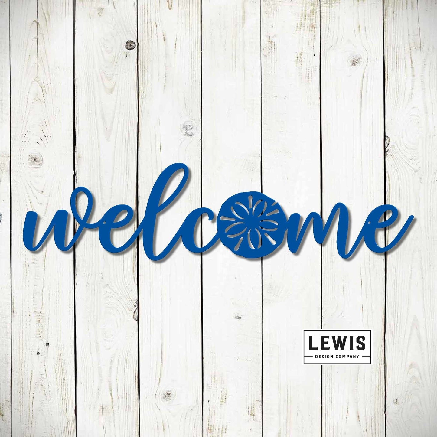 Lewis Design Co Welcome Sand Dollar Metal Wall Art, Welcome Beach Art, Beach Welcome Sign, Beach House, Wall Art, Patio Decor, Wall Decor, Sand dollar Sign