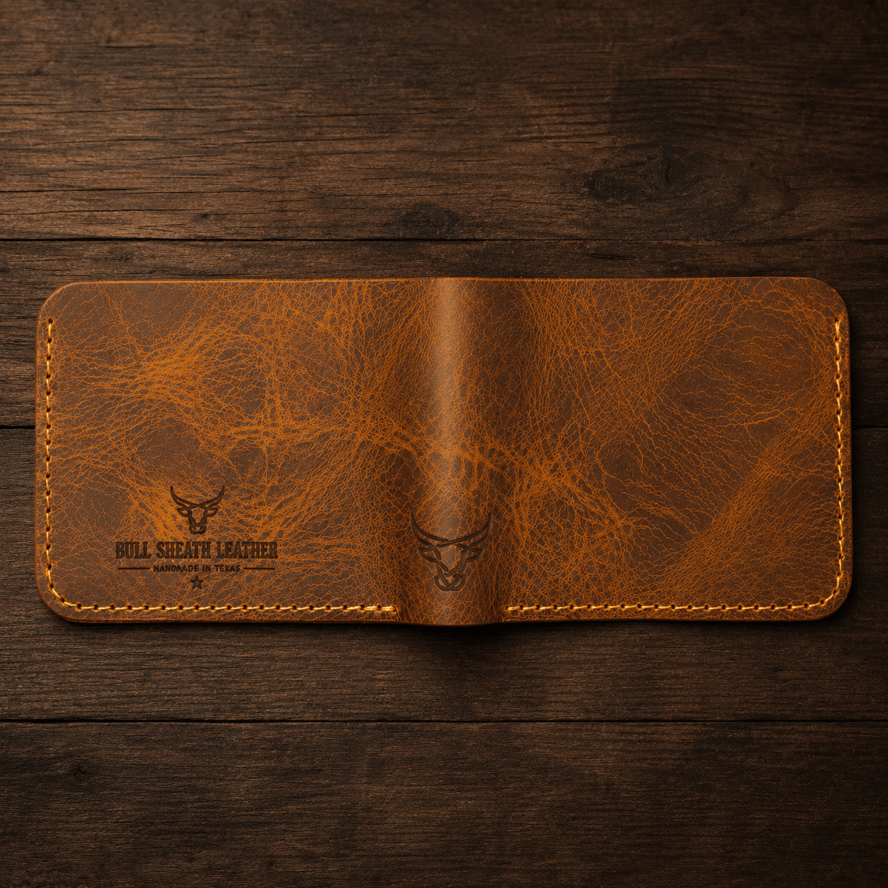 Bull Sheath Leather Rio Grande Bifold Wallet