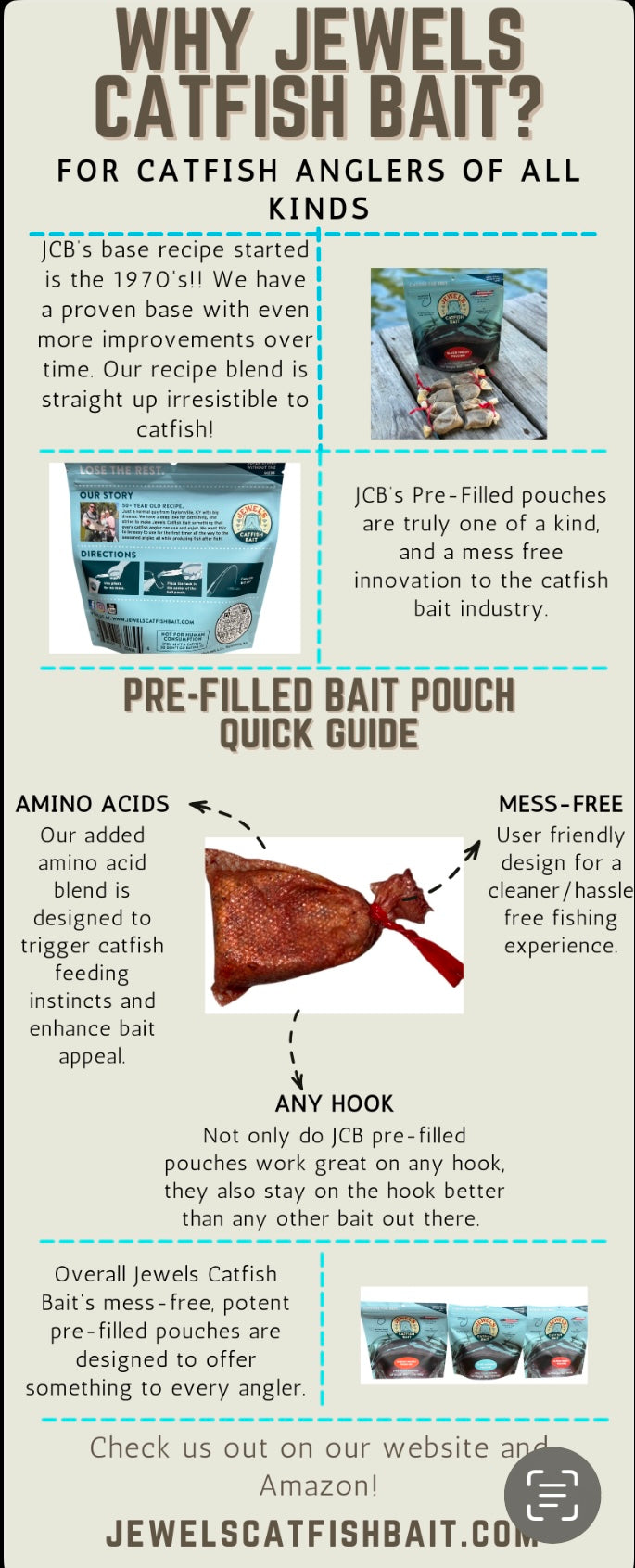 Jewels Catfish Bait Pouches - Variety Packs *4-PACKS*
