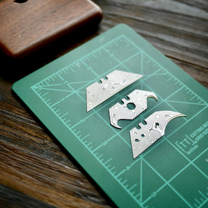 Stinger Survival Tools Laser Engraved Utility Edges, Tool Replacements - Damascus Style