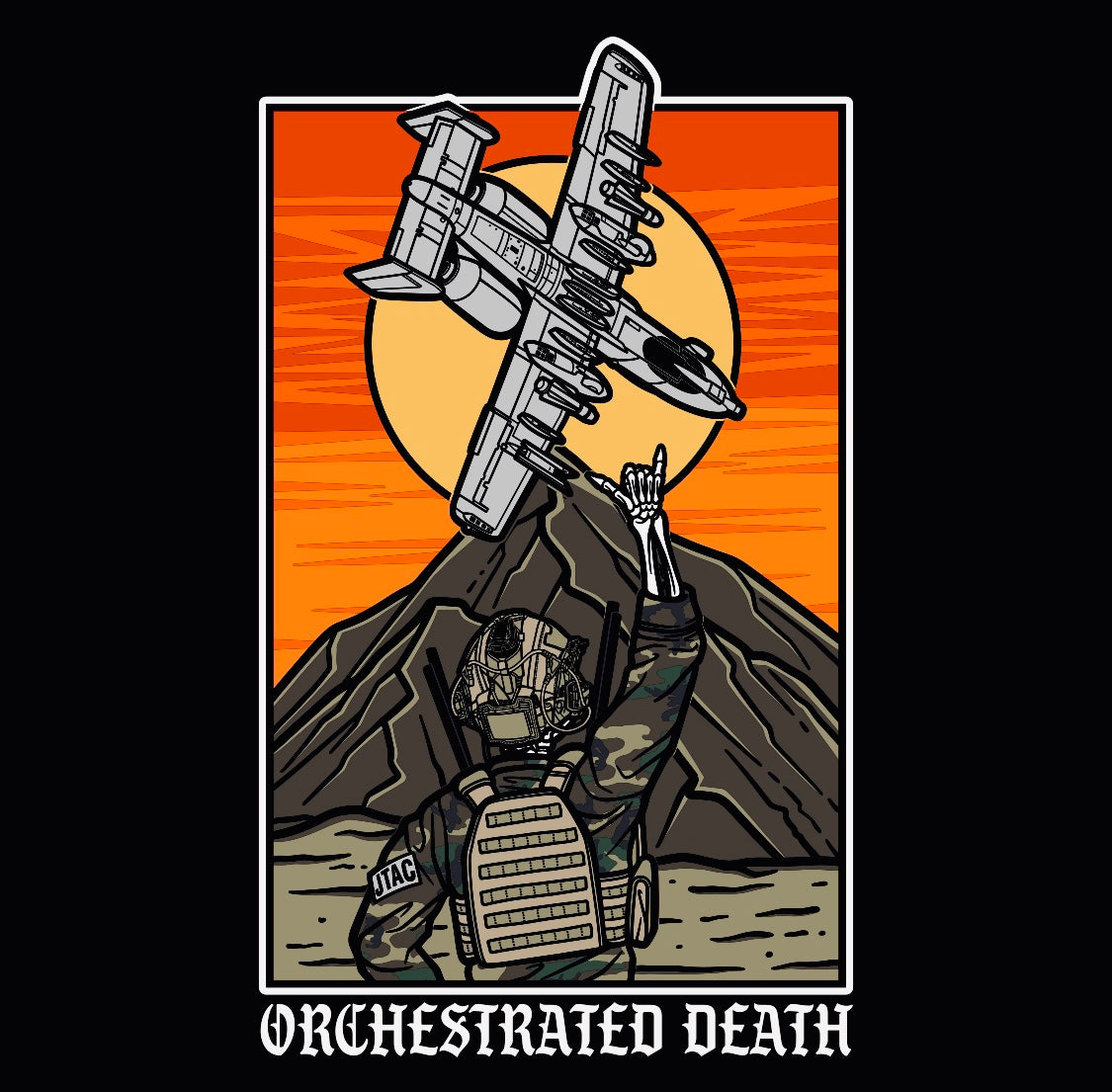 Direct Action Apparel "ORCHESTRATED DEATH" TEE (MIL GREEN)