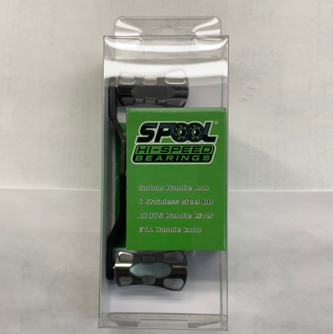 Hi-Speed Handles-Spool Speed Polished, Drilled Billet 95mm CF Handle