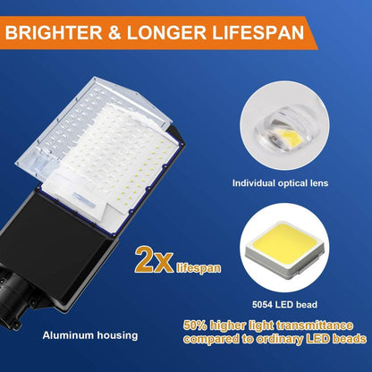 Langy Solar Lights 1400W solar street light with pole -30,000lumens