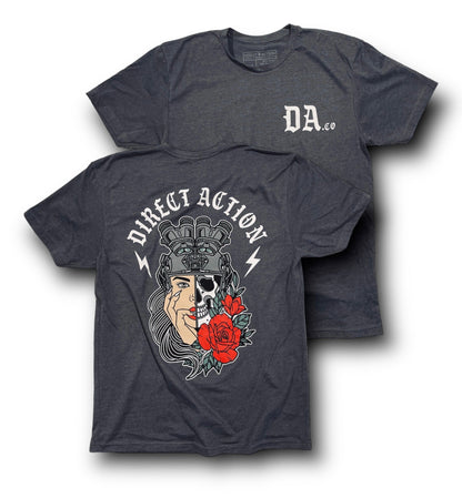Direct Action Apparel "DEATH COMES" TEE (HEATHER METAL)