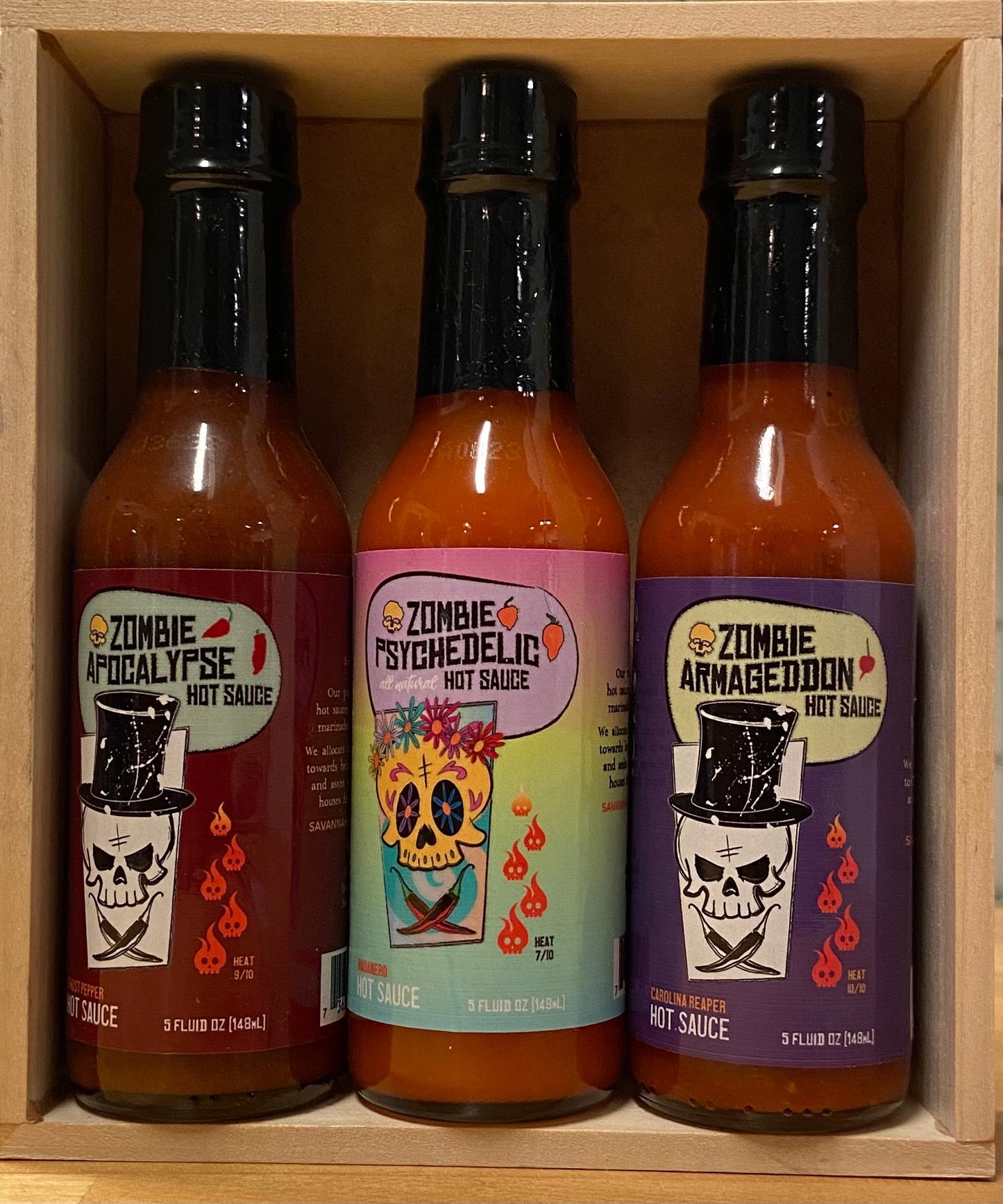 Savannah Sauce Zombie Hot Sauce Trio