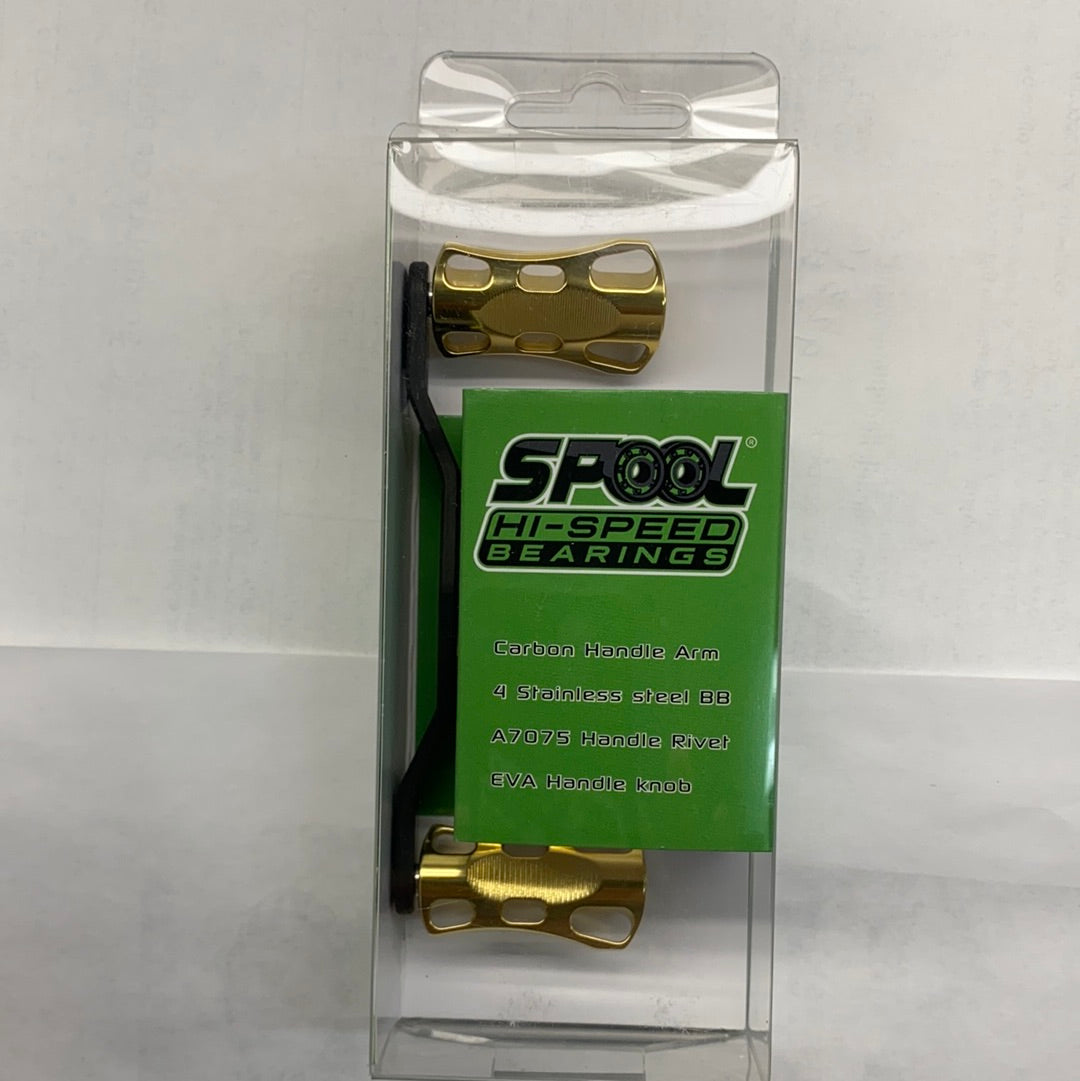 Hi-Speed Handles-Spool Speed Polished, Drilled Billet 95mm CF Handle